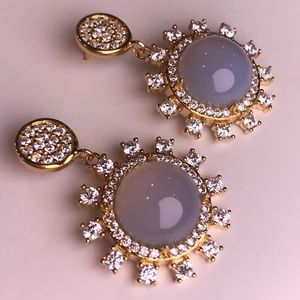 Sterling Silver Chalcedony Earrings